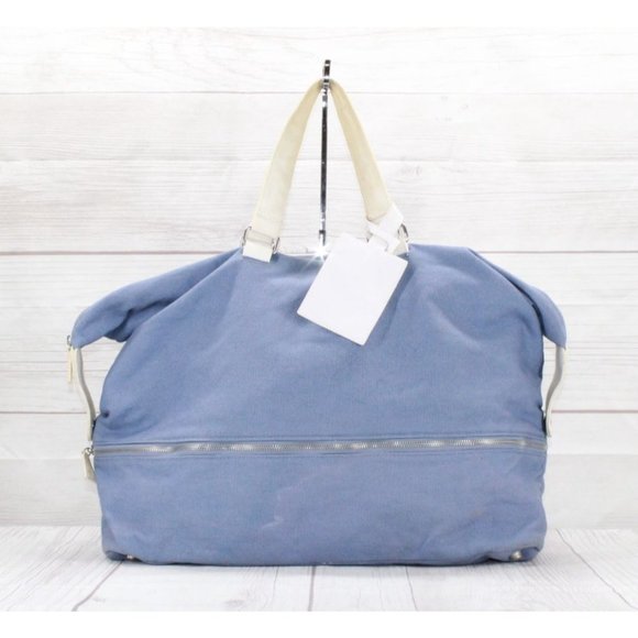 Dolce & Gabbana Handbags - Dolce & Gabbana Light Blue Canvas Weekender Travel Duffle Bag